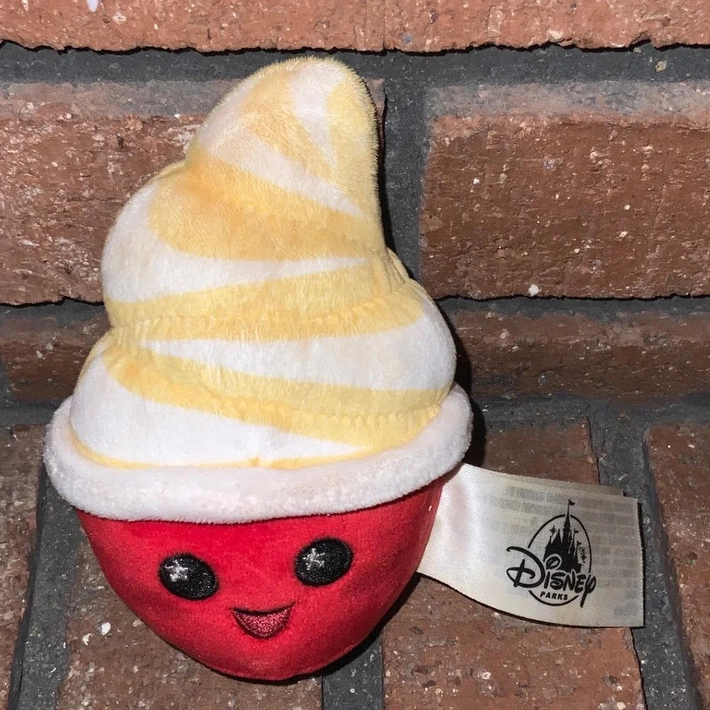Disney Parks Dole Whip Pineapple Swirl Plush Toy Yellow Red Adventureland Snack